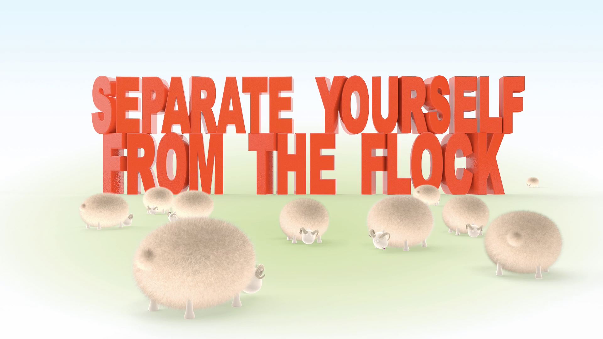 3D animated tagline says 'Separate Yourself from the FLock'.